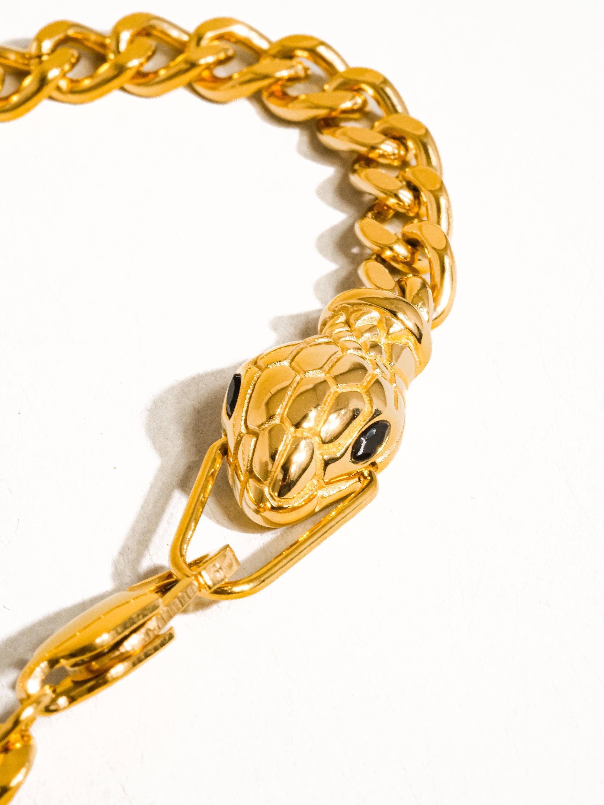 Oro Giallo Bracciale serpente placcato oro 18K, non si ossida in vendita all'ingrosso su Faire3