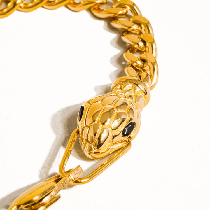 Habu 18K Gold Non-Tarnish Serpent Bracelet for wholesale on Faire3
