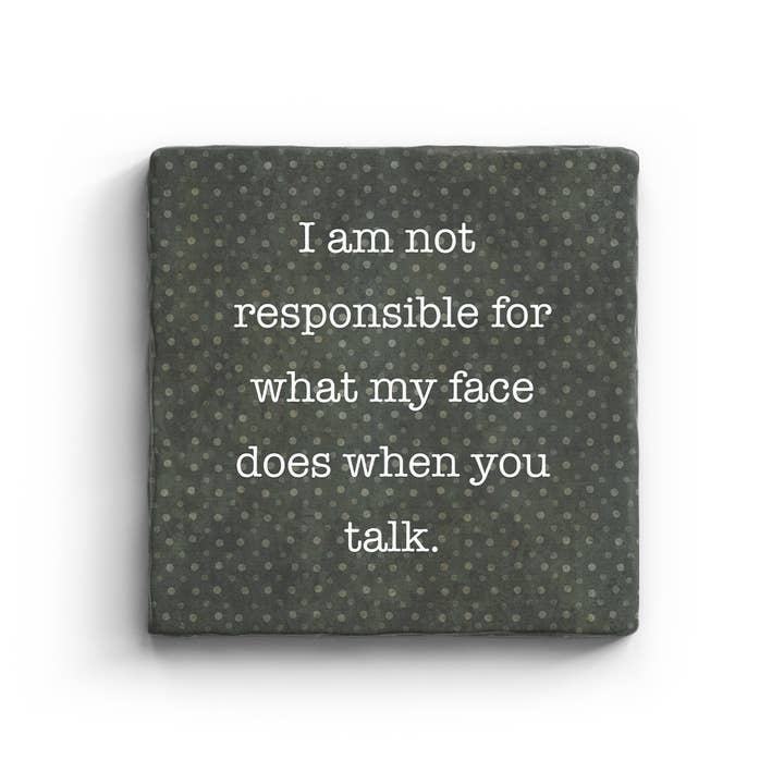 I Am Not Responsible - Marble Coaster for wholesale by Paisley & Parsley
