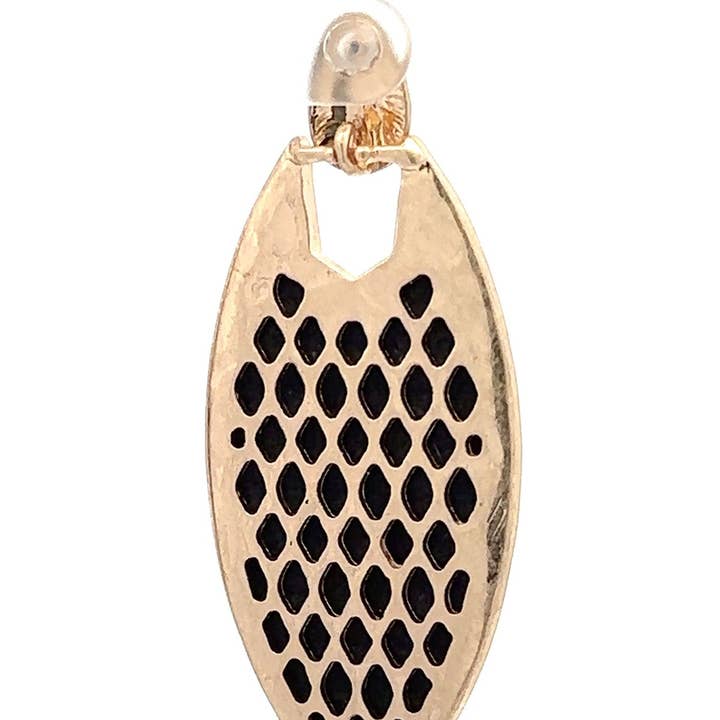 Urbanista Outlet - Wholesale Dangle Earrings - Marquise Animal Print Shape Earrings