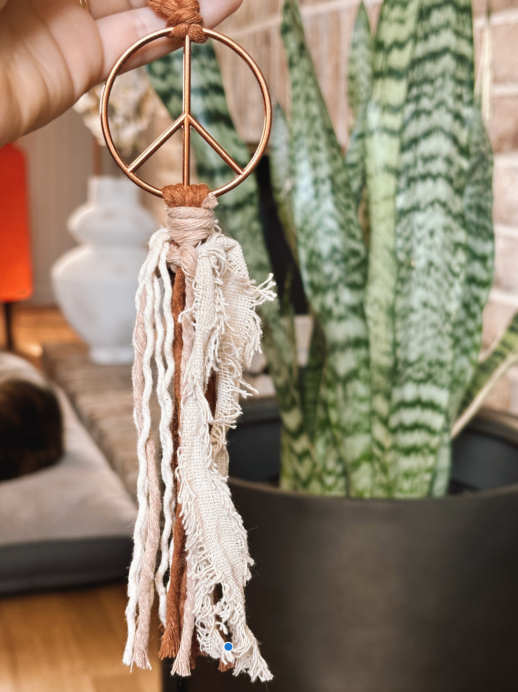 Offhand Fibers - Wholesale Car Decorative Charm - Unisex - Neutral Peace Sign Car Charm | Boho Gifts2