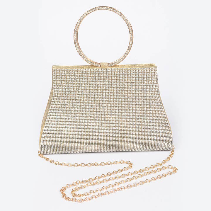 Bolso con asa en la parte superior con strass, metal mixto para venta al por mayor de 3AM BY H&D ACCESSORIES