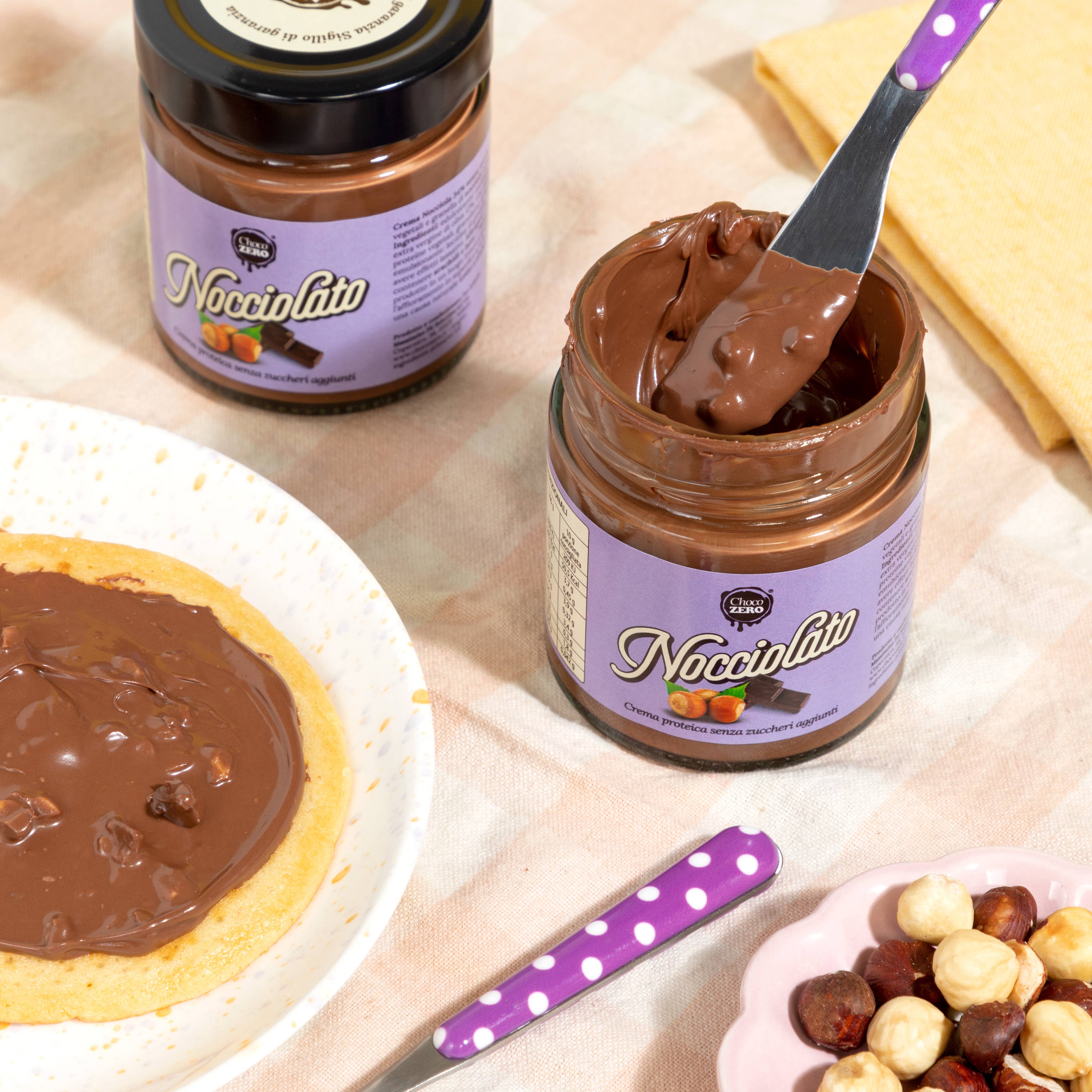 Choco Zero - Vendita all'ingrosso Burro di frutta secca - Crema proteica senza zuccheri aggiunti italymade nocciolato3