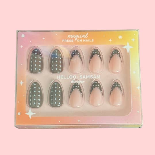 Choco Press On Nails for wholesale by Helloo SamSam Designs