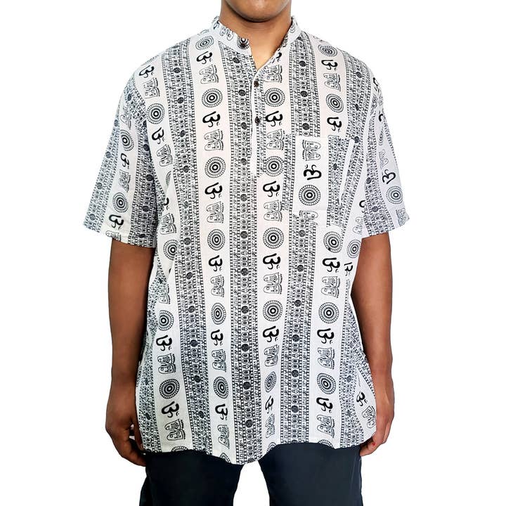 Yak & Yeti - Venta al por mayor Camisa con botones - Hombre - REBAJA Kurta Hombre Mantra Om