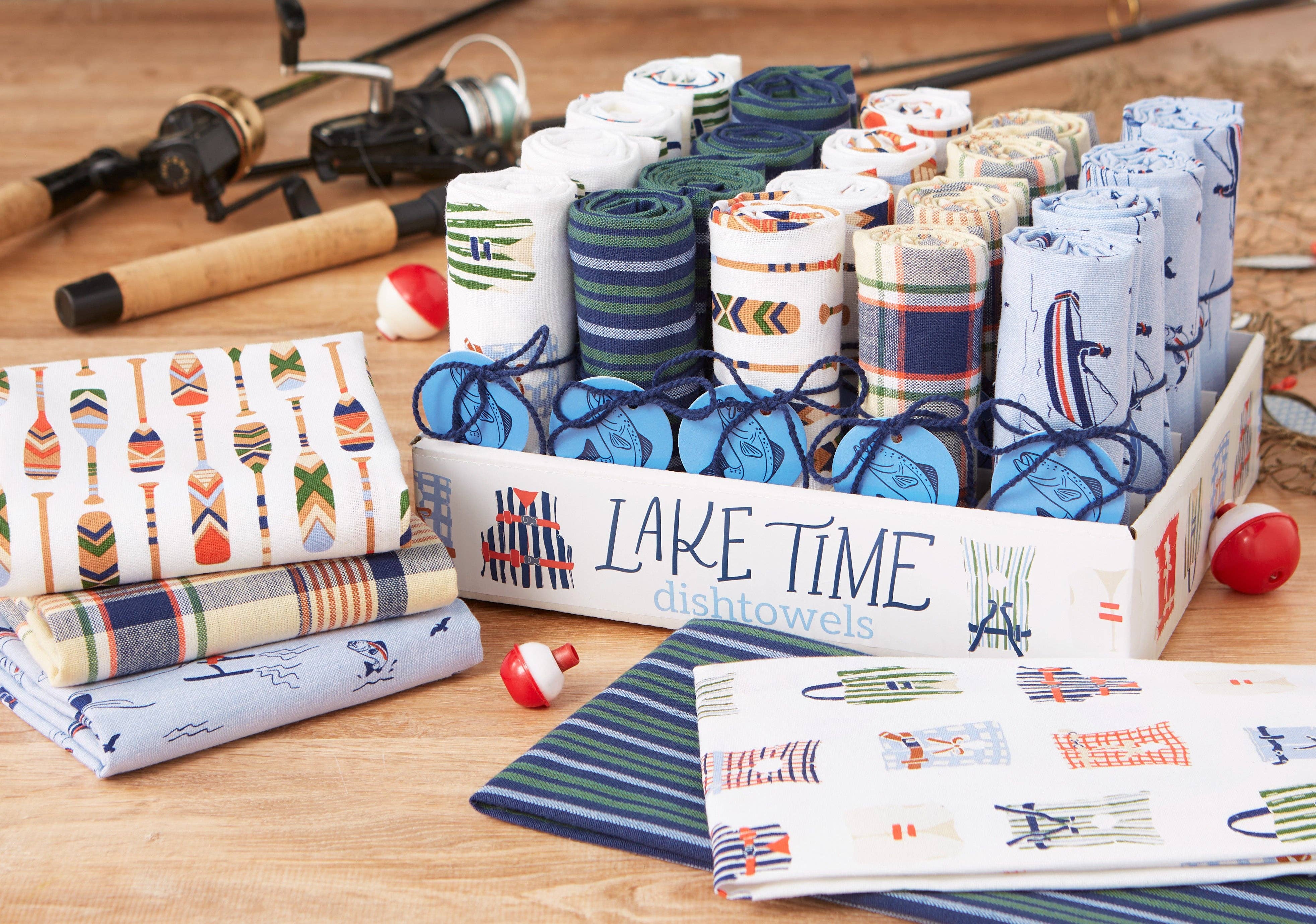 Design Imports – Toalha de chá por atacado – Conjunto de Panos de Cozinha Lake House - PDQ2