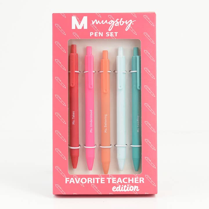 Mugsby - Wholesale Pen - Favorite Teacher Pen Set Edition, Pens, Pen Set, Funny Pens1