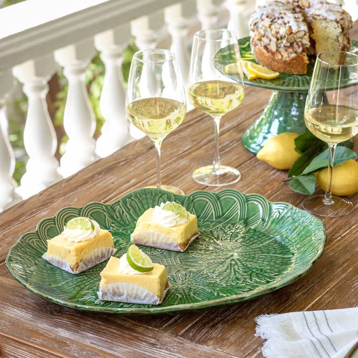 Park Hill Collection - Wholesale Serving Plate - Green Glazed Serving Plate