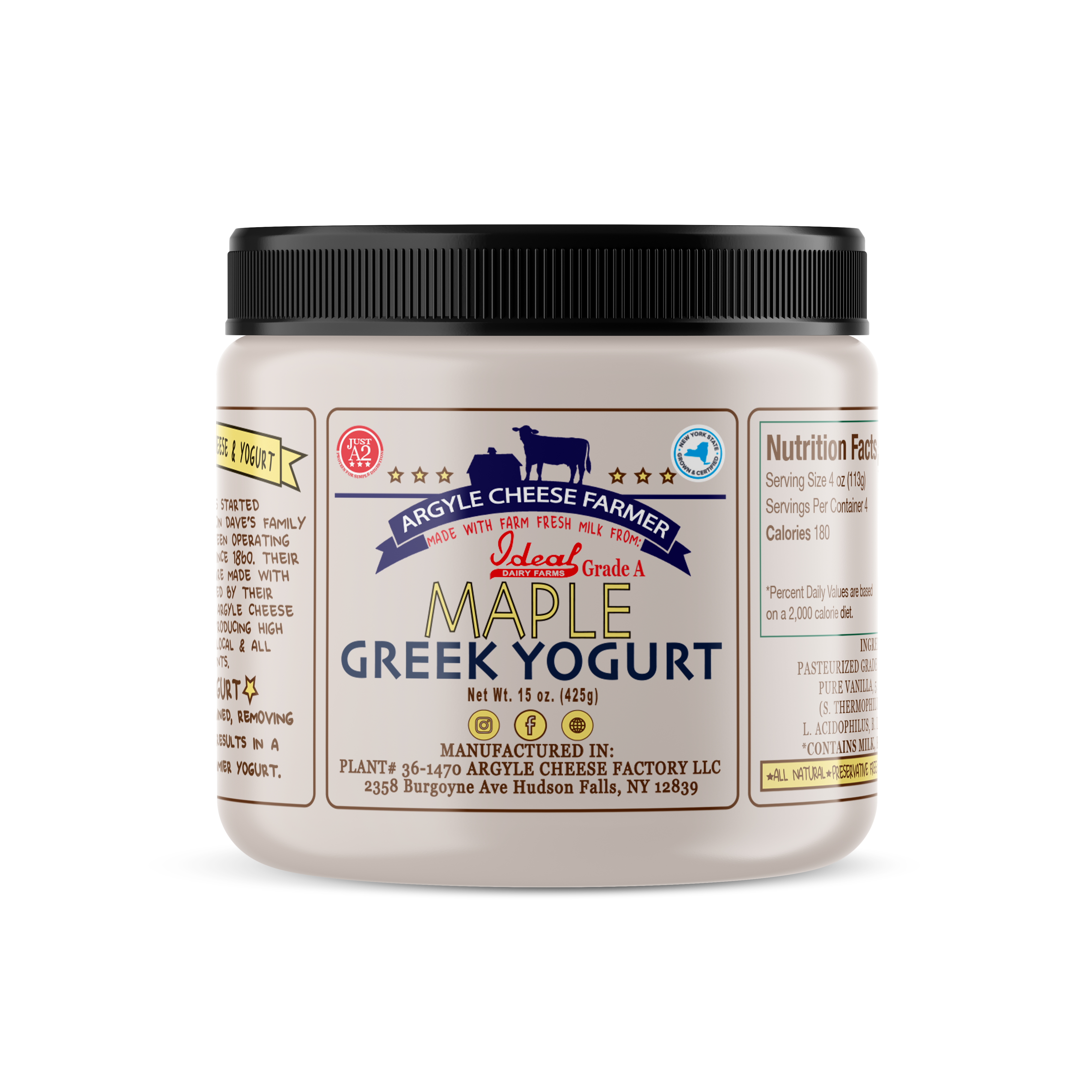 Argyle Cheese Farmer - Wholesale Cheese - Argyle Cheese Farmer Greek Yogurt2