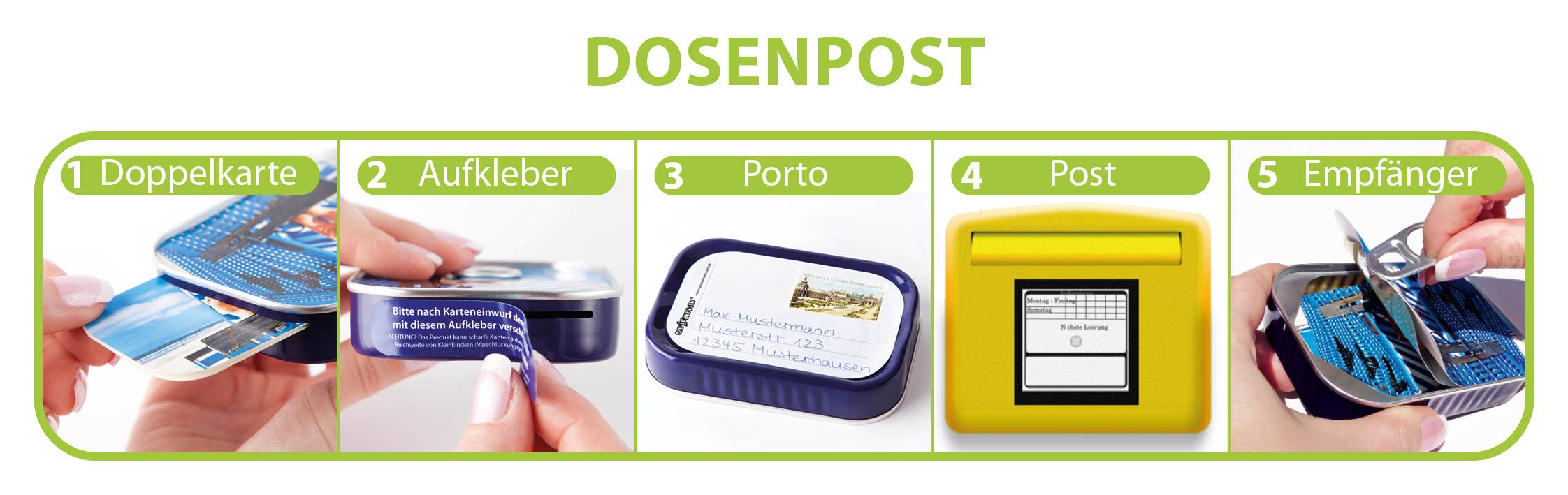 Gespänsterwald - Vendita all'ingrosso Biglietti di auguri generici - Messaggi e regali in scatola di metallo con margherite2