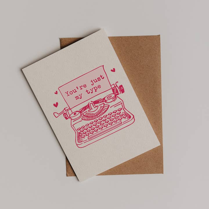 White-Labeled Postcard - You’re My Type Valentine Postcard for wholesale by PhiloPerse