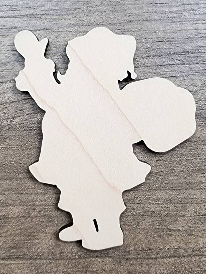 Santa, Unfinished Wood Shape Christmas Laser Cut Craft Sign for wholesale by KobasicCreations