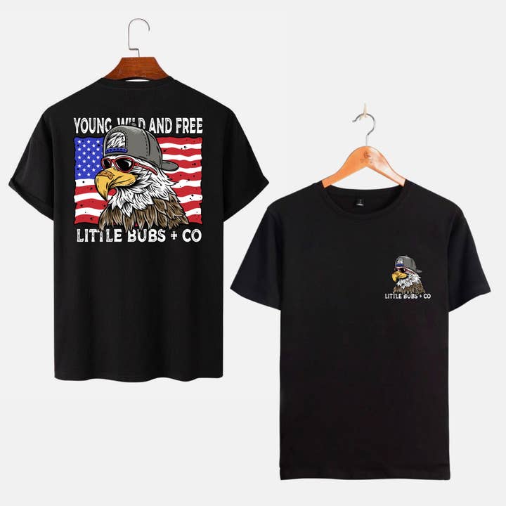 Camiseta Young, Wild & Free para venta al por mayor de Little Bubs + Co