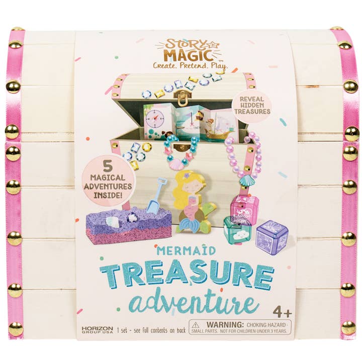 US Toy Company - Wholesale Toy Set - Kids - Mermaid Wooden Treasure Adventure 4-unit case pack