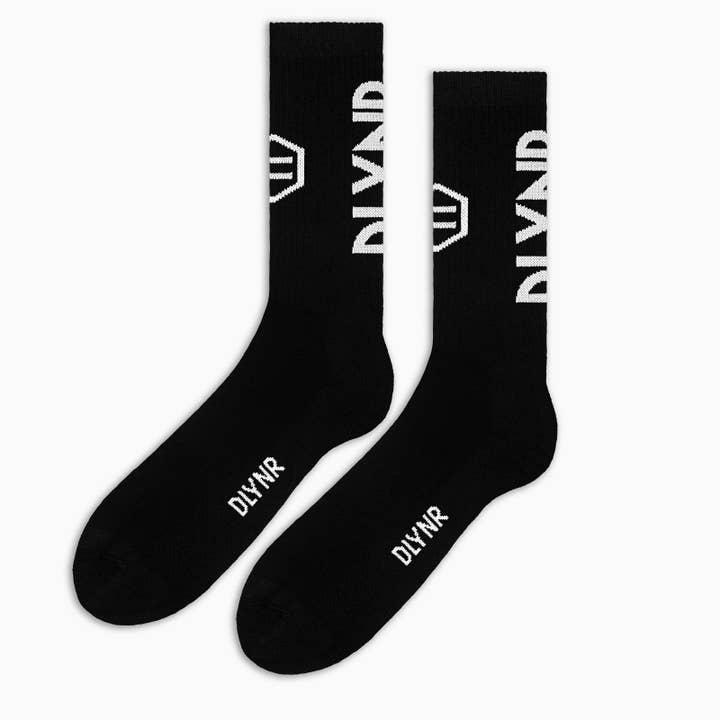 Vertical Dlynr Socks, Black. 19 Cm Height. One Size for wholesale by Dolly Noire