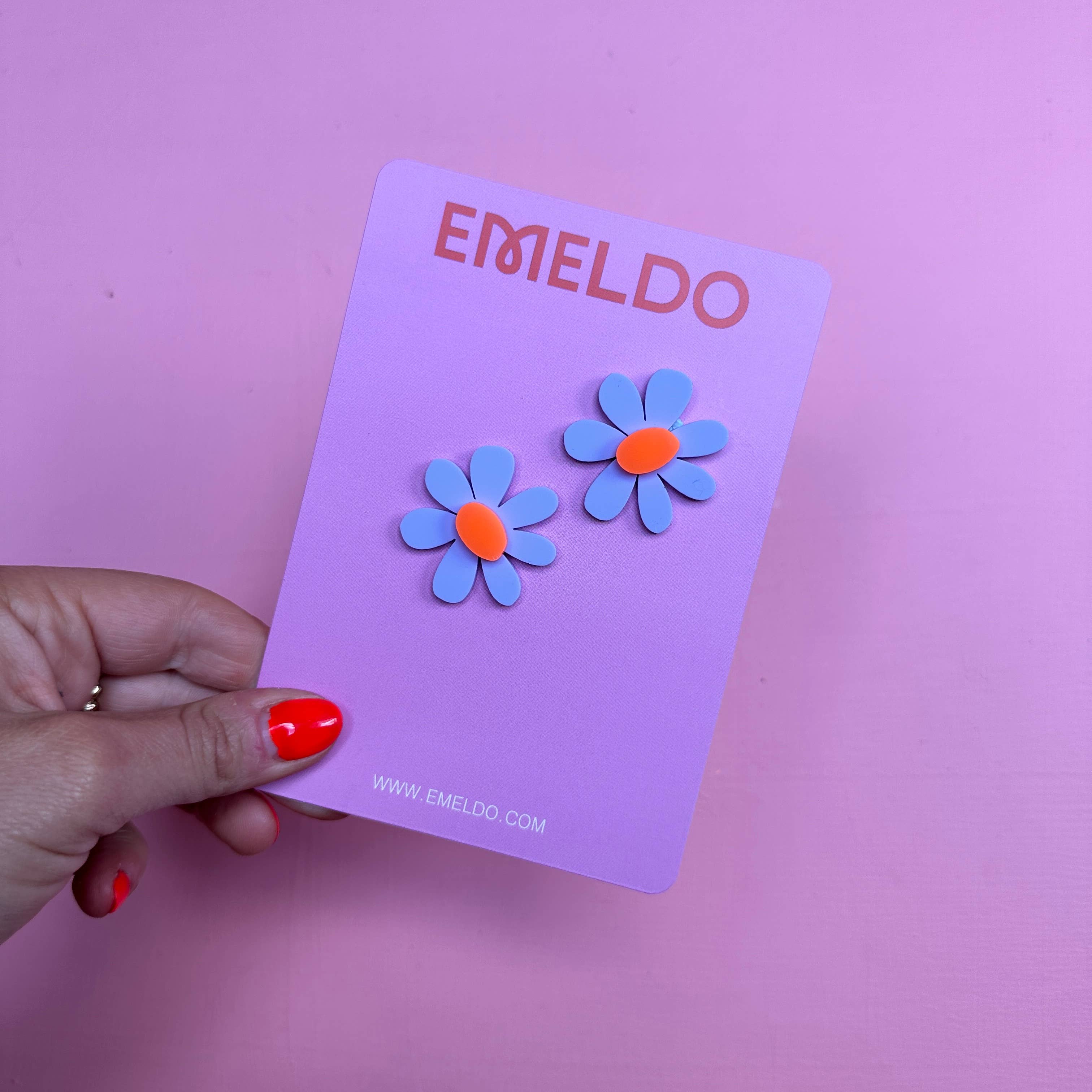 Emeldo - Wholesale Dangle Earrings - Estelle Flower Earrings // select colour3