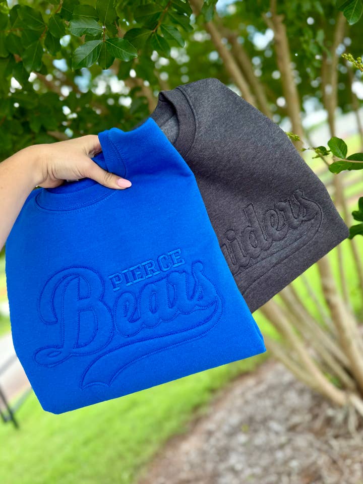 Truelove Apparel - Wholesale Sweatshirt - Women's - Vintage Game Day Tone on Tone Applique Sweatshirt2