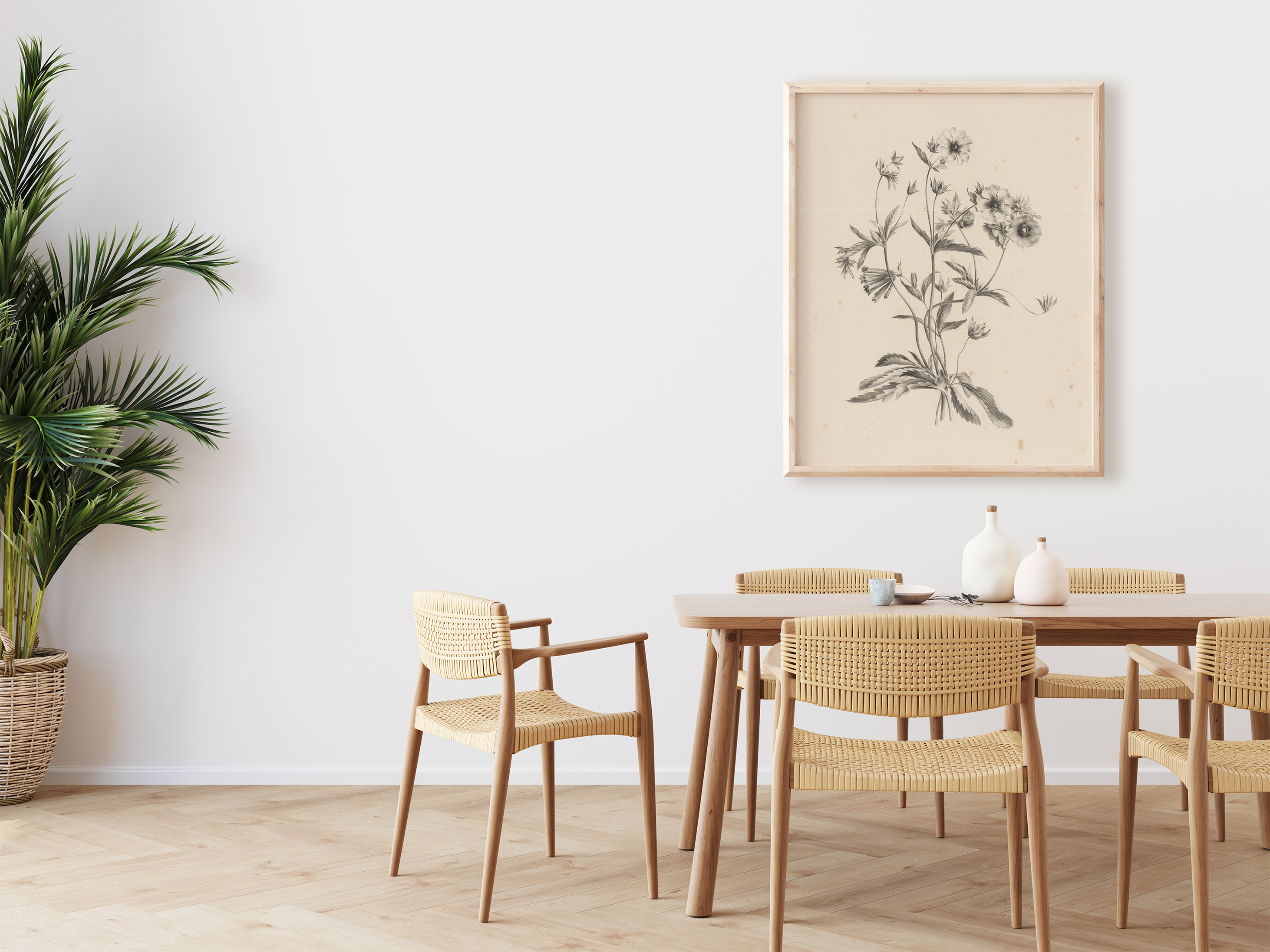 Pink Lemon Decor - Wholesale Art Print - Vintage Art Print- Flowers1