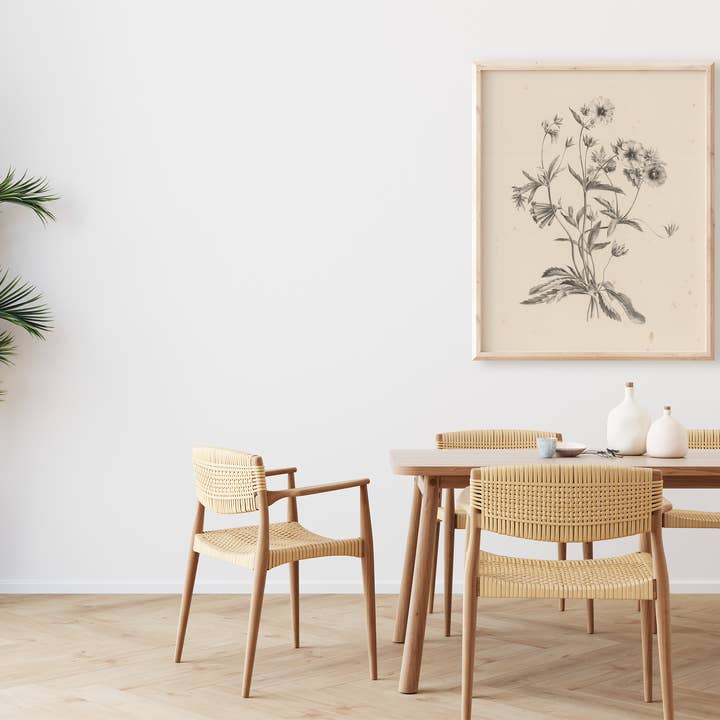 Pink Lemon Decor - Wholesale Art Print - Vintage Art Print- Flowers1