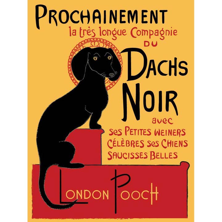 Dachs Noir Print for wholesale by London Pooch