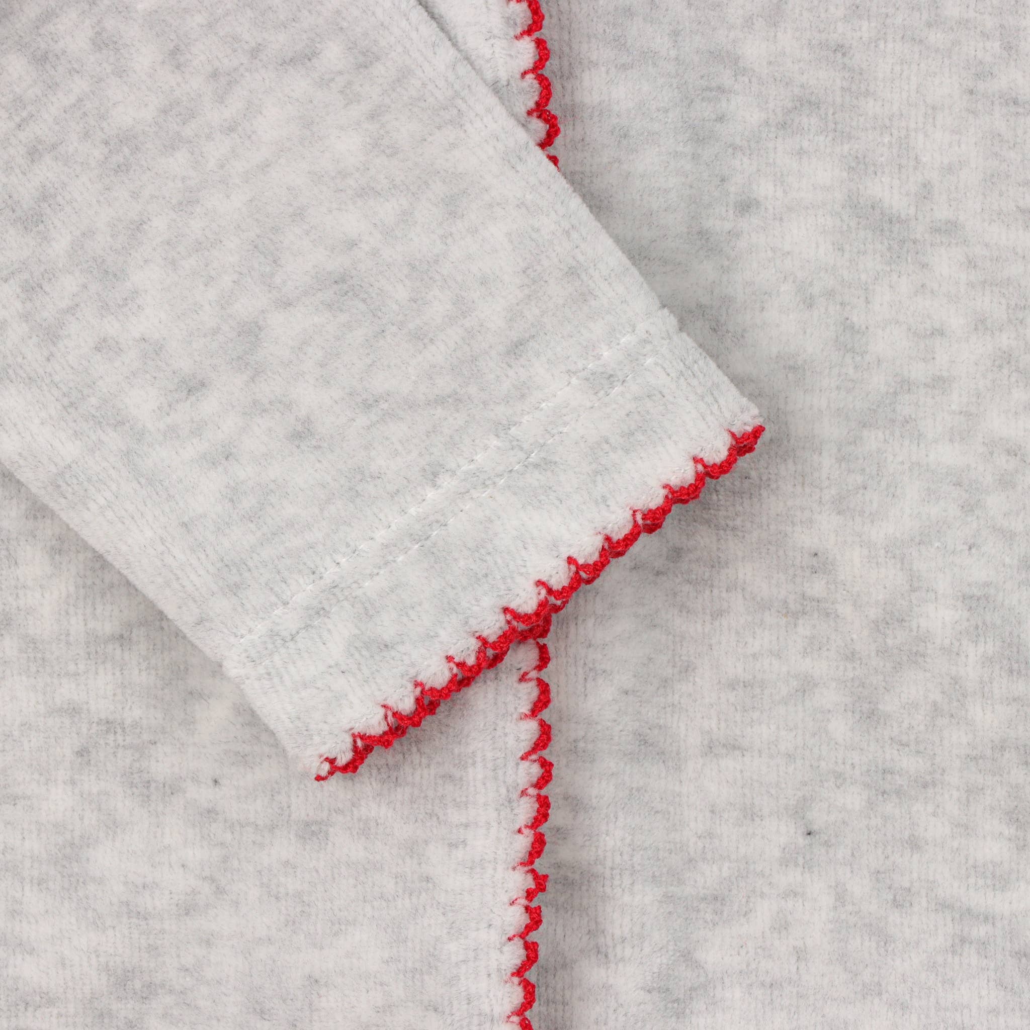 Bean Baby Clothes - Wholesale Jumpsuit - Baby - Baby BabyGrow in Grey Velvet with Round Neck4