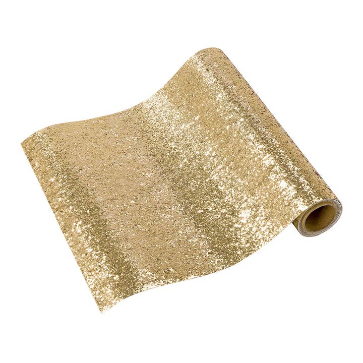 Talking Tables USA - Wholesale Table Runner - Gold Glitter Table Runner | 6ft | Christmas Decor |