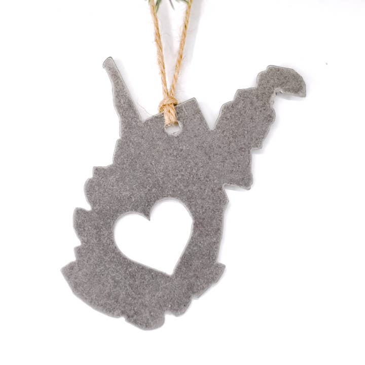 Keystone Steel Co. - Wholesale Ornament - West Virginia Heart Ornament0