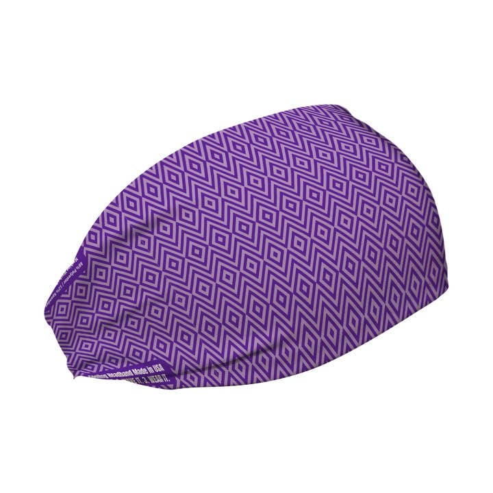Cooling Headband: Geometric Pattern (Purple) for wholesale by Vertical Athletics