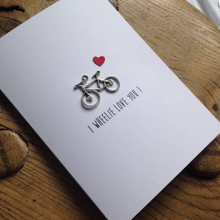 I Wheelie Love You Card for wholesale by Drop Scone Designs