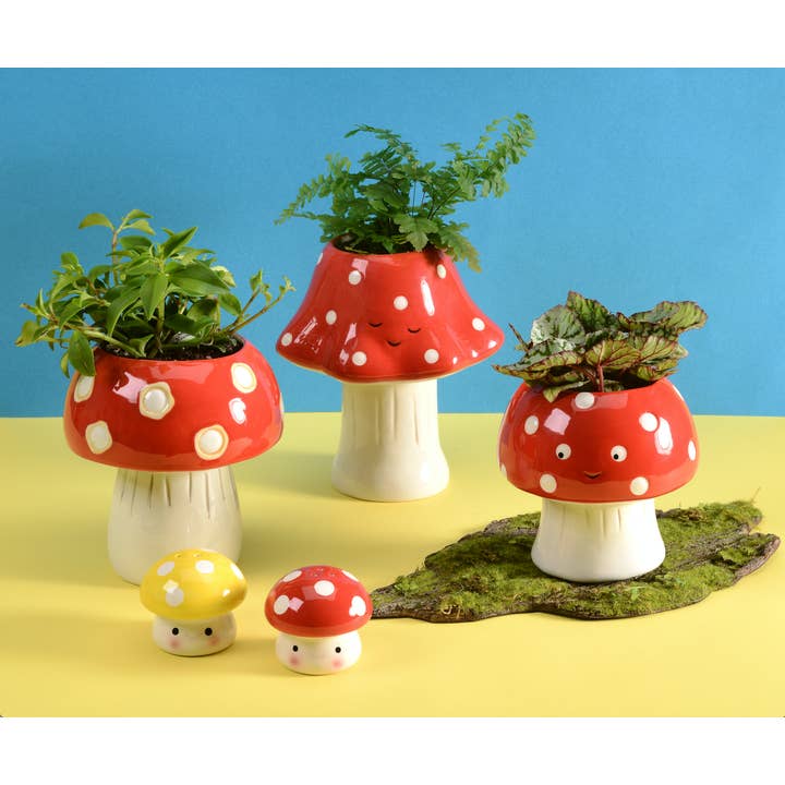 Streamline - Wholesale Plant Pot - Kawaii Mushroom Planter - Tall