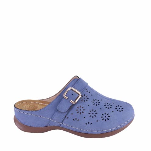 Zuecos casuales de suela gruesa y parte superior con adorno de piedras para venta al por mayor de Atalina