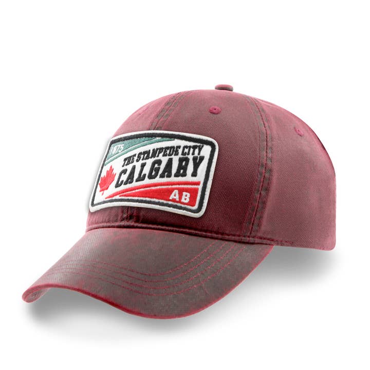 Casquette décontractée en oilskin brodée Calgary Patch pour la vente par Northern Icons Canada