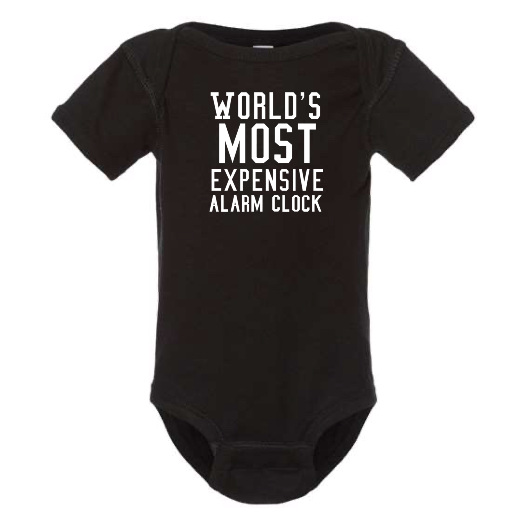 dkhandmade - Wholesale Bodysuit (Non-Footed) - Baby - WORLD'S MOST EXPENSIVE ALARM CLOCK BABY ONESIE1