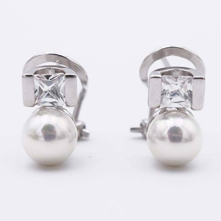 Boucles d'Oreilles en Perles de Majorque - 7 x 12 mm pour la vente par France Perles