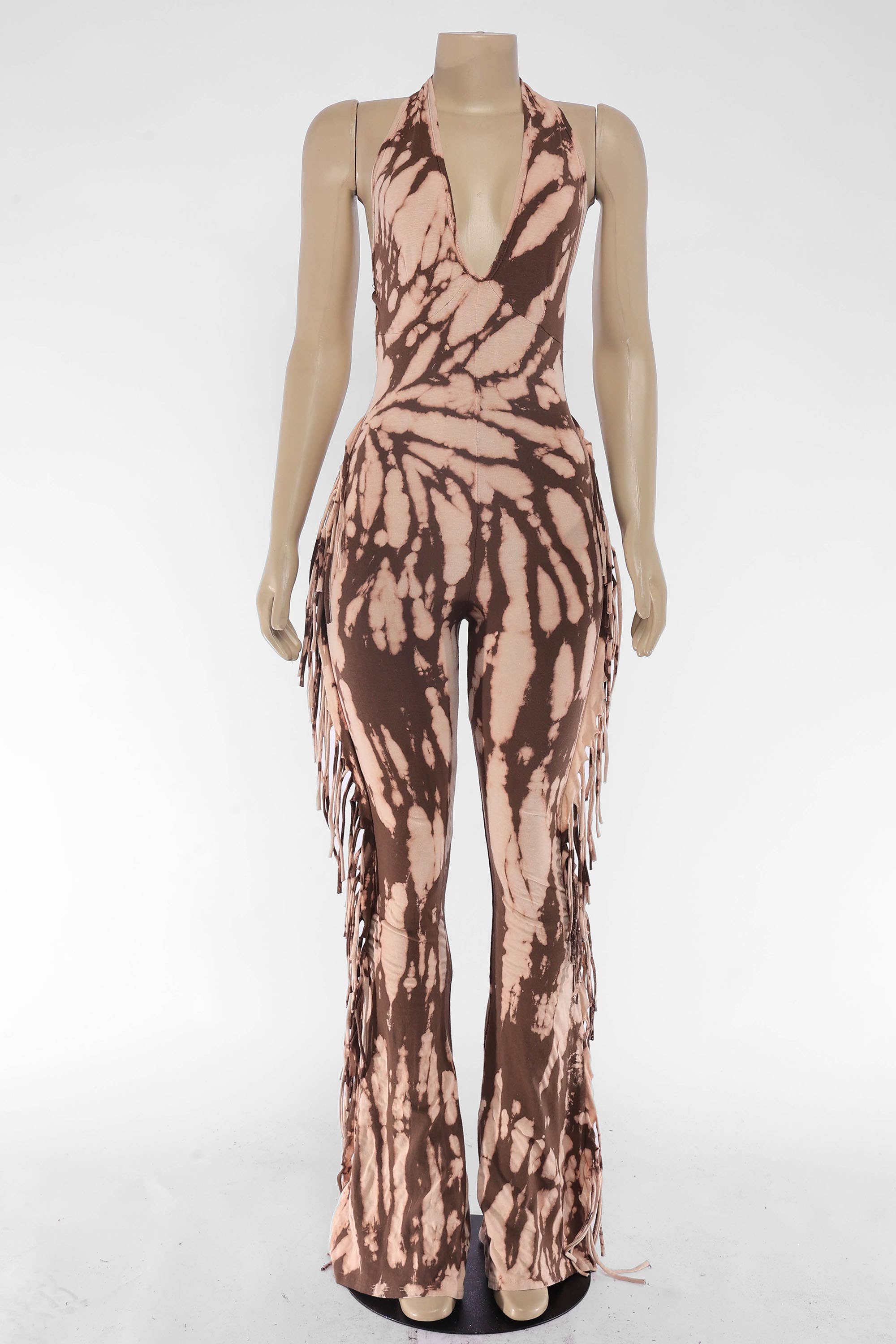 K Too - Wholesale Jumpsuit - Women's - Tie dye fringed halter jumpsuit9