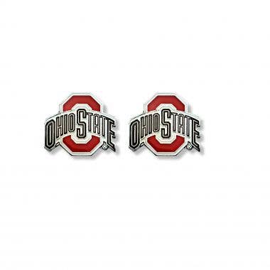 Boucles d'oreilles à logo NCAA Ohio State Buckeyes pour la vente par Aminco USA