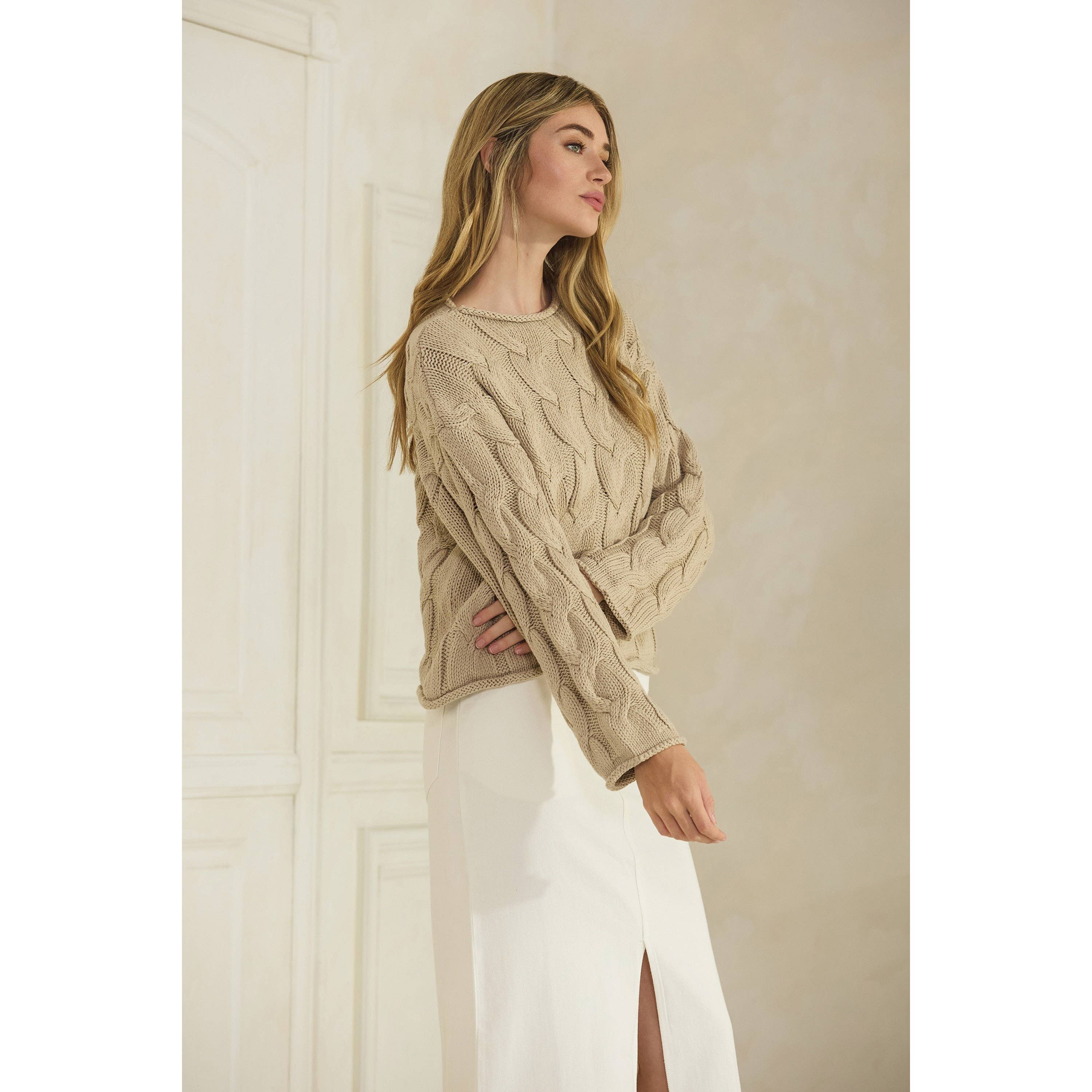 Honey Mango - Wholesale Knit Sweater - Women's - Cable knit sweater14