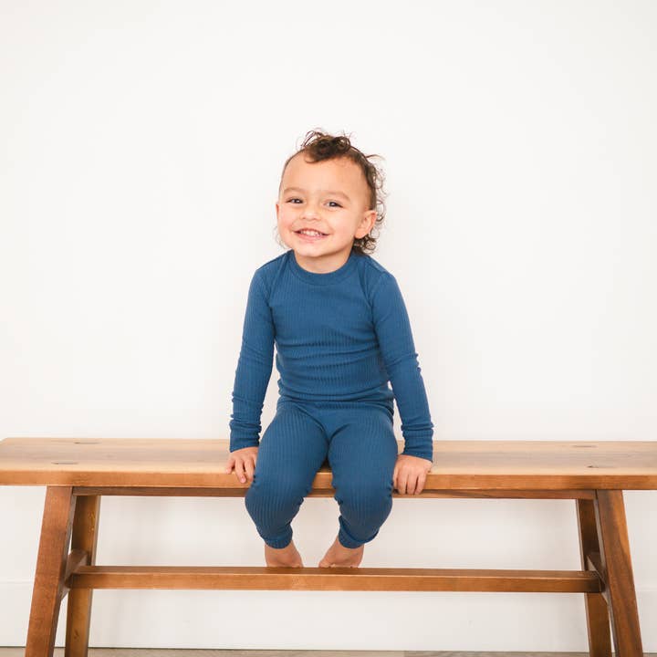 bug + bean kids - Wholesale Top & Pant Set - Kids - Organic Cotton 2-Piece Set - Ocean Blue1
