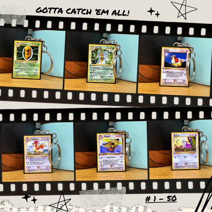 BitsyLabs - Wholesale Keychain - Unisex - Pokemon Card Keychains (1-50)3