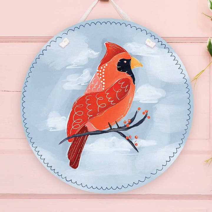 Cardinal Door Hanger for wholesale by Songbird Grove Collection
