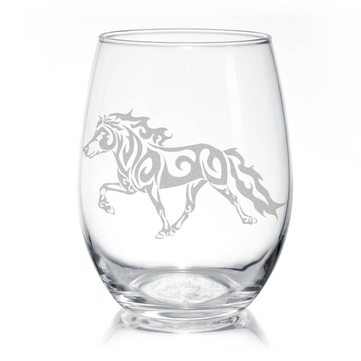 Verre à vin sans pied Icelandic Horse pour la vente par Classy Equine