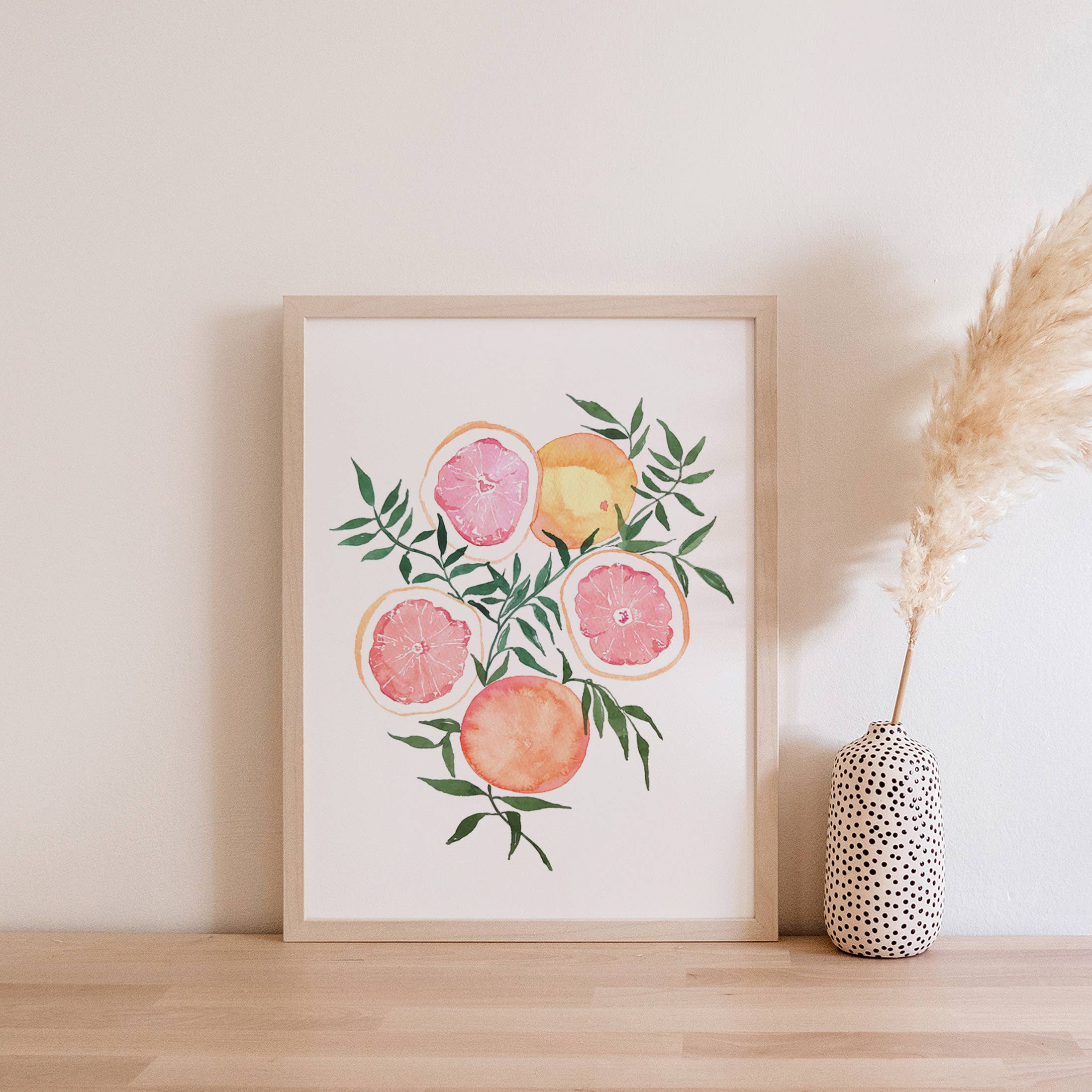 Emerald and Ivy Studios LLC – Engroshandel Kunsttryk – Grapefrugt Citrus Akvarel Art Print2