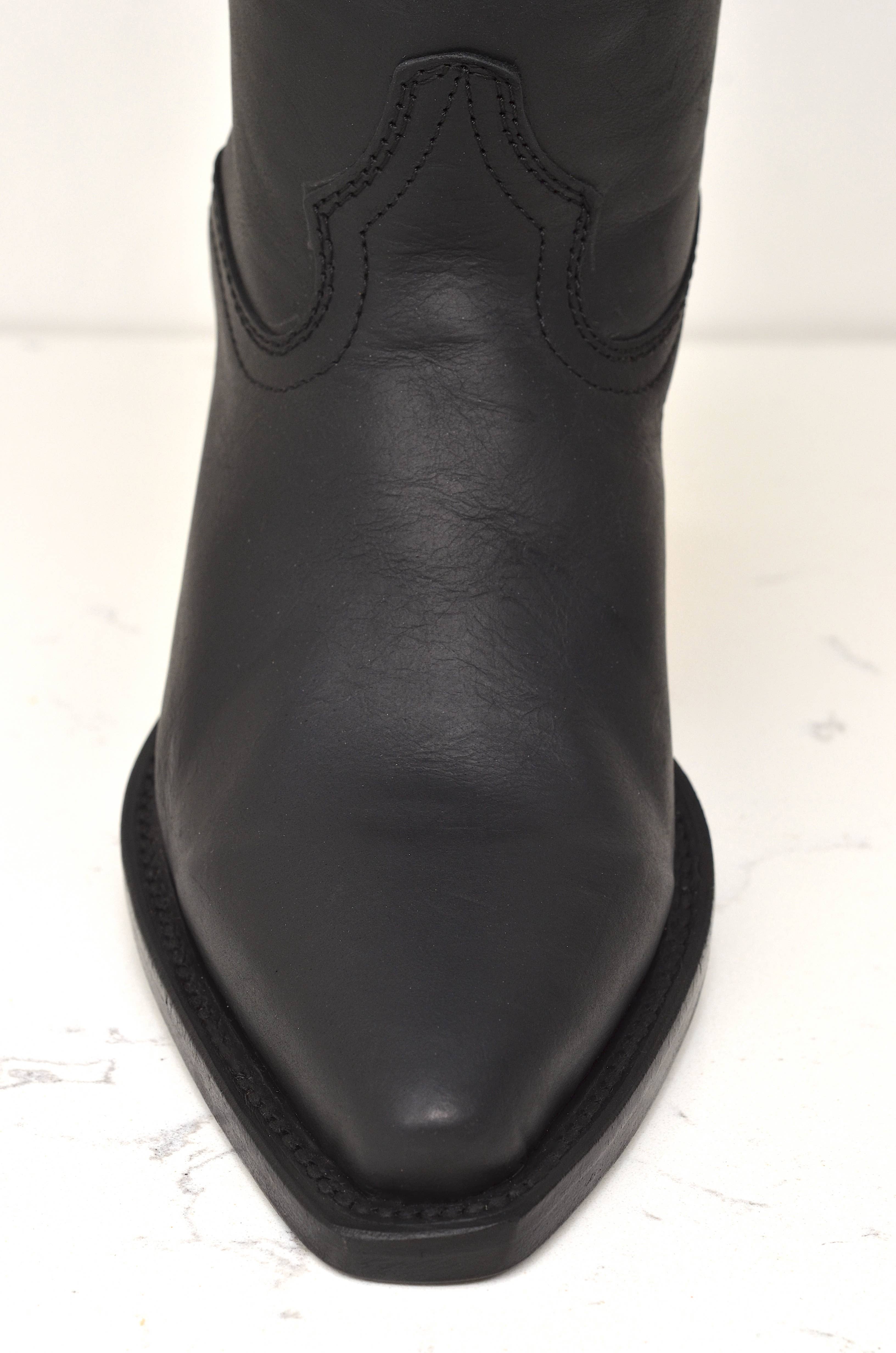 Jolene Matte Black Cowhide Cowboy Boots for wholesale on Faire3