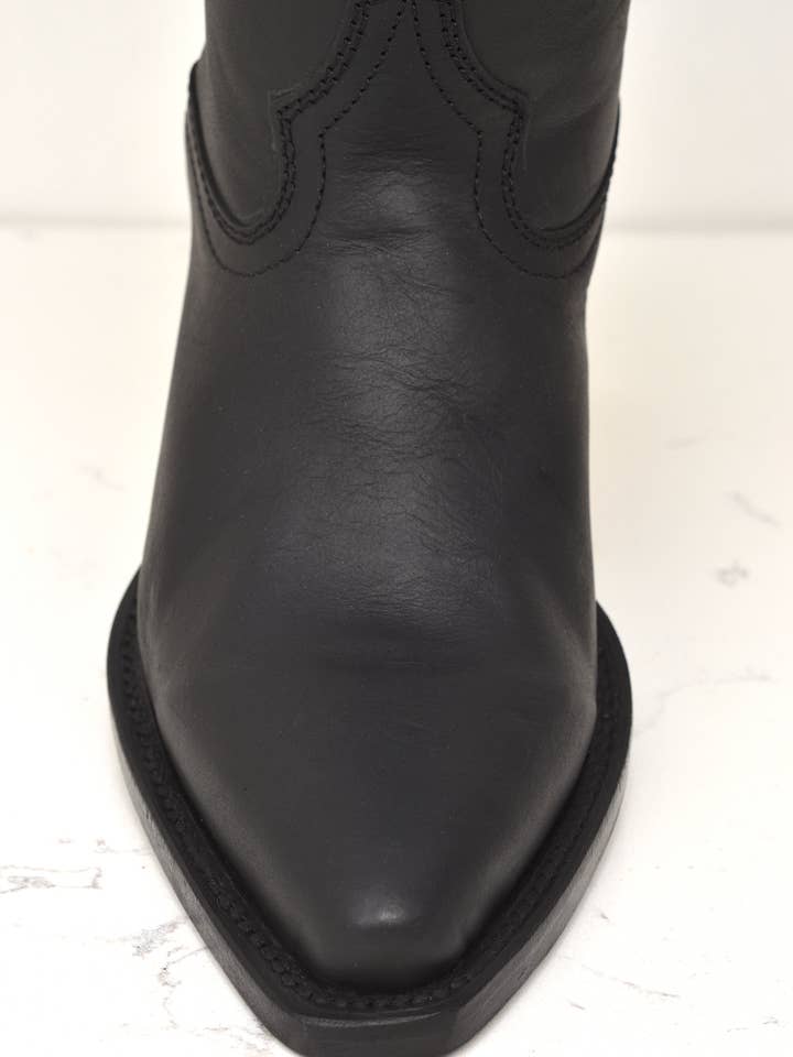 Jolene Matte Black Cowhide Cowboy Boots for wholesale on Faire3