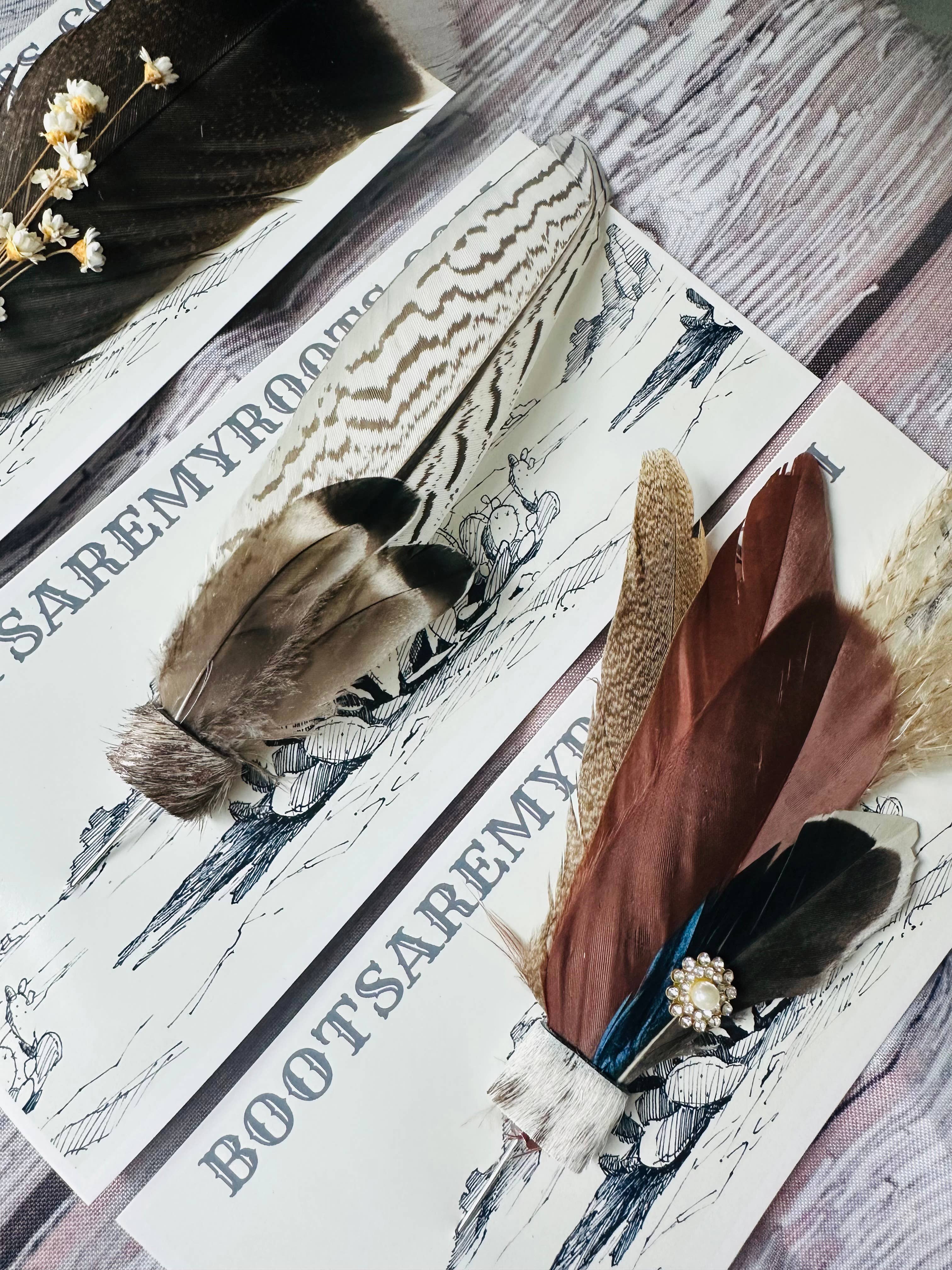 Boots Are My Roots - Vente Accessoire pour chapeau – femme - Épingles à chapeau en plumes mélangées1