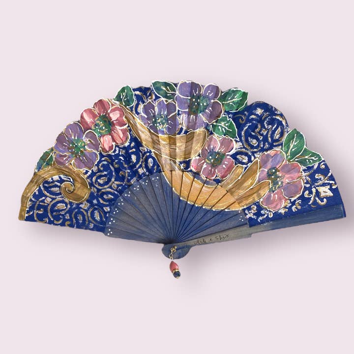 Arte e sfizio - Wholesale Handheld Folding Fan - painted flower fans4