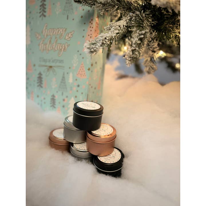 Candled With Care - Wholesale Travel Candles - Bulk 4 oz. Soy Wax, Wood Wick Candles with Tin color options