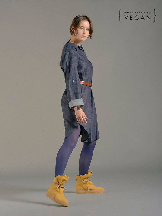 Michone Mustard Boots for wholesale by Marita Moreno