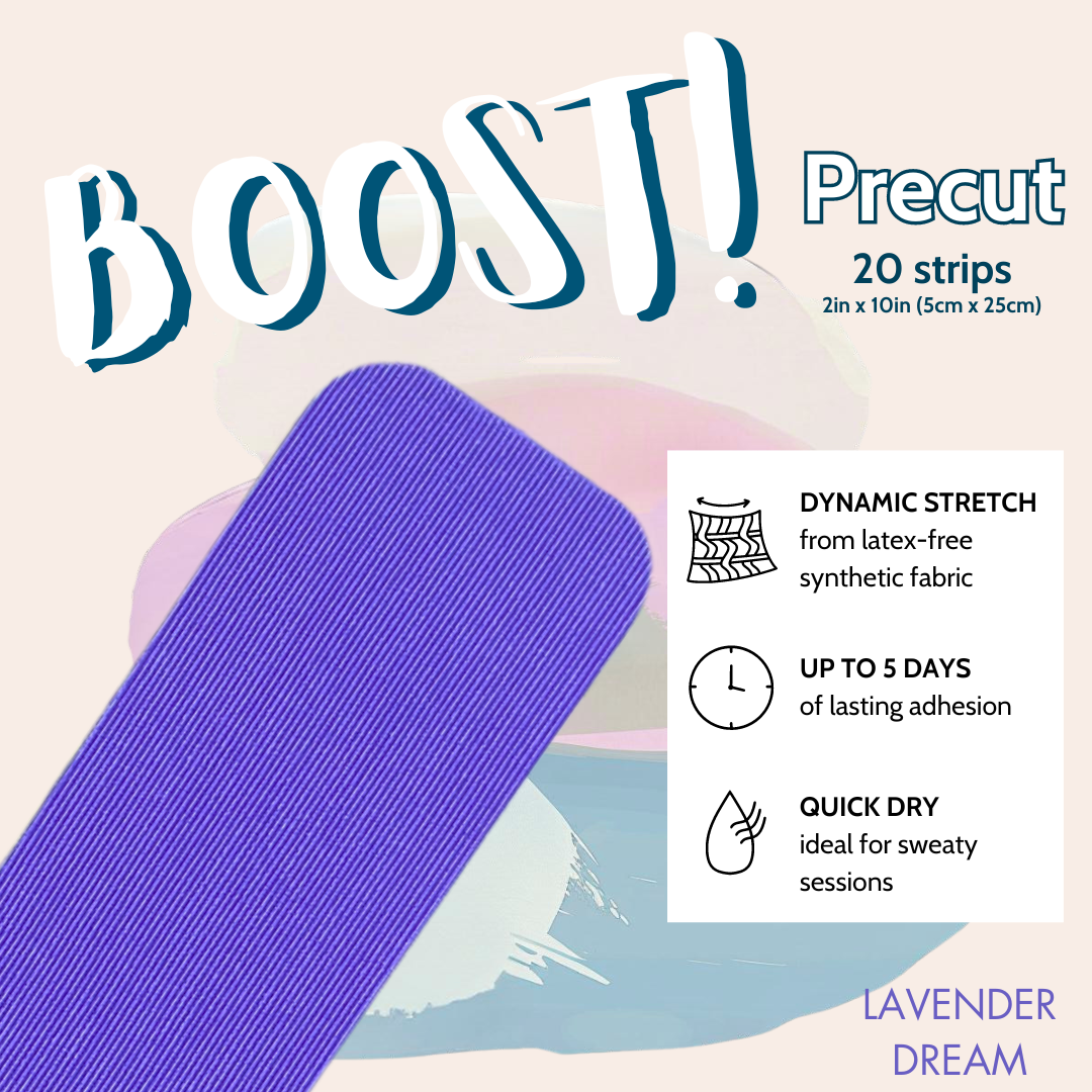 Earthtone Sports - Wholesale Tape - Boost!™ Lavender Dream Precut Kinesiology Tape2