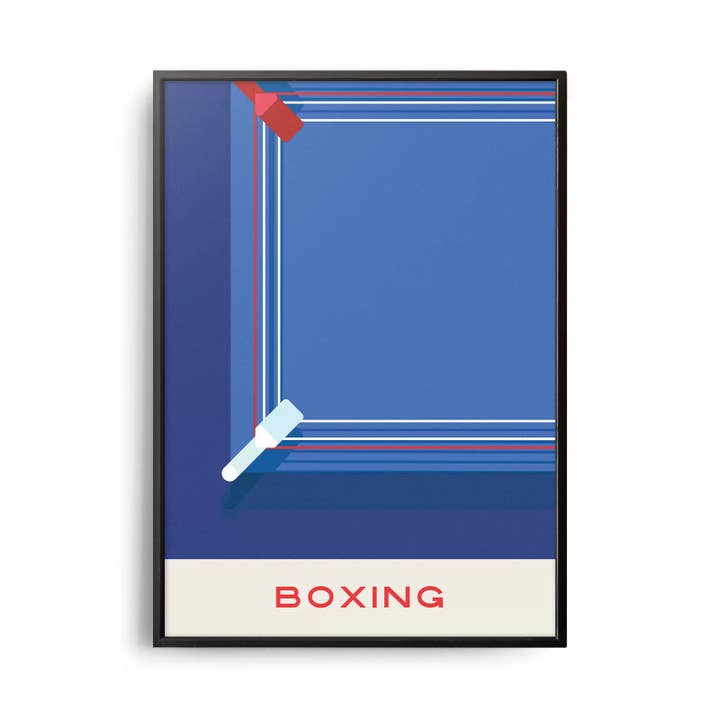 Mid-Century Modern Boxing Poster for wholesale by Weekend Concept